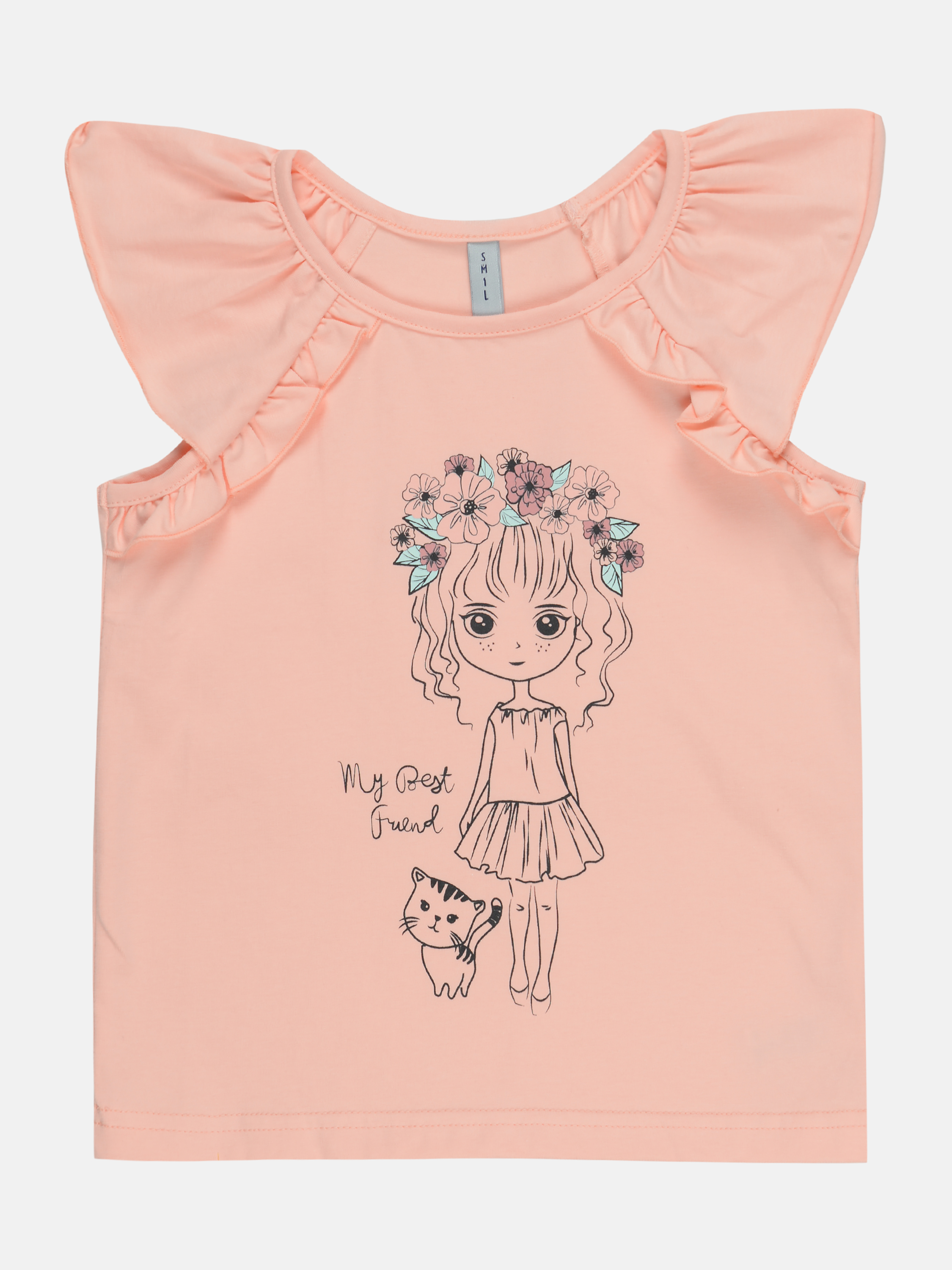 

Футболка Smil Летний цветок 110563 104 см Персиковая