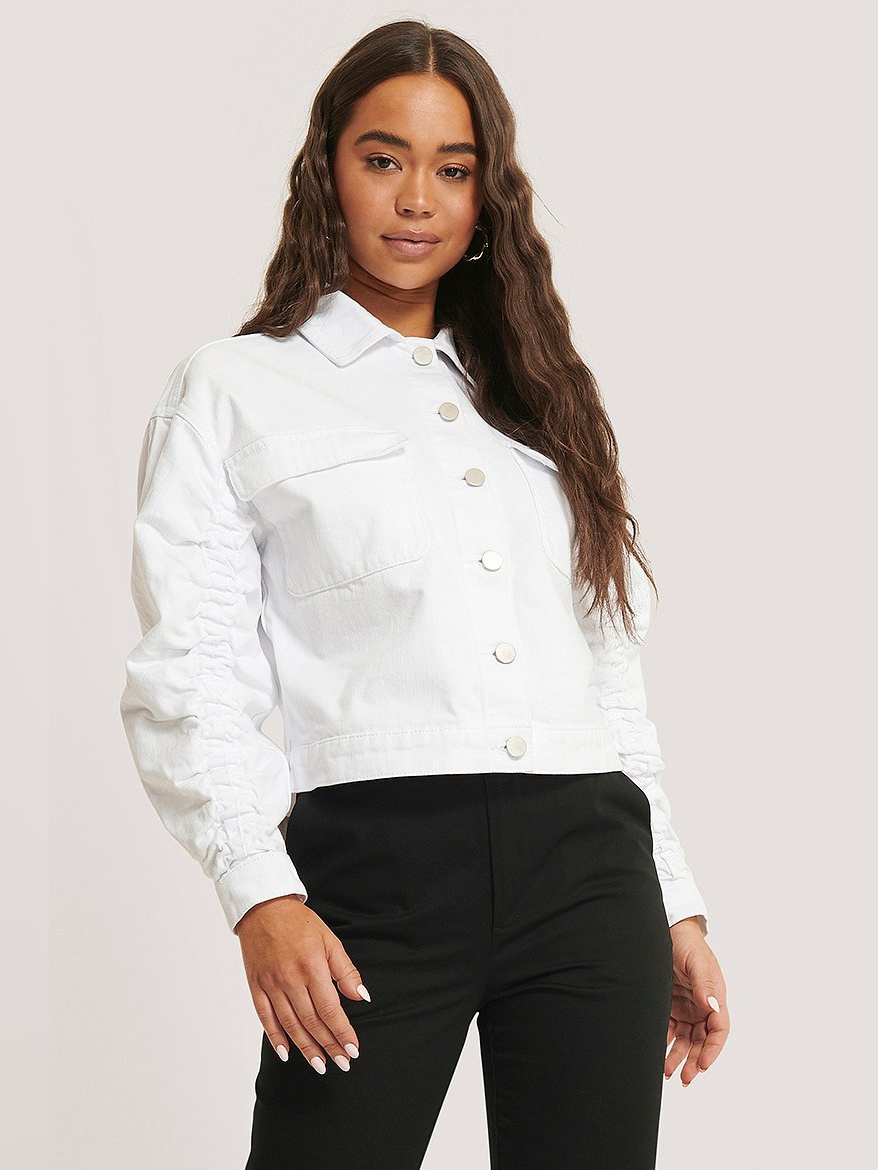 

Джинсовая куртка NA-KD 1649-000029-0001 34 Белая