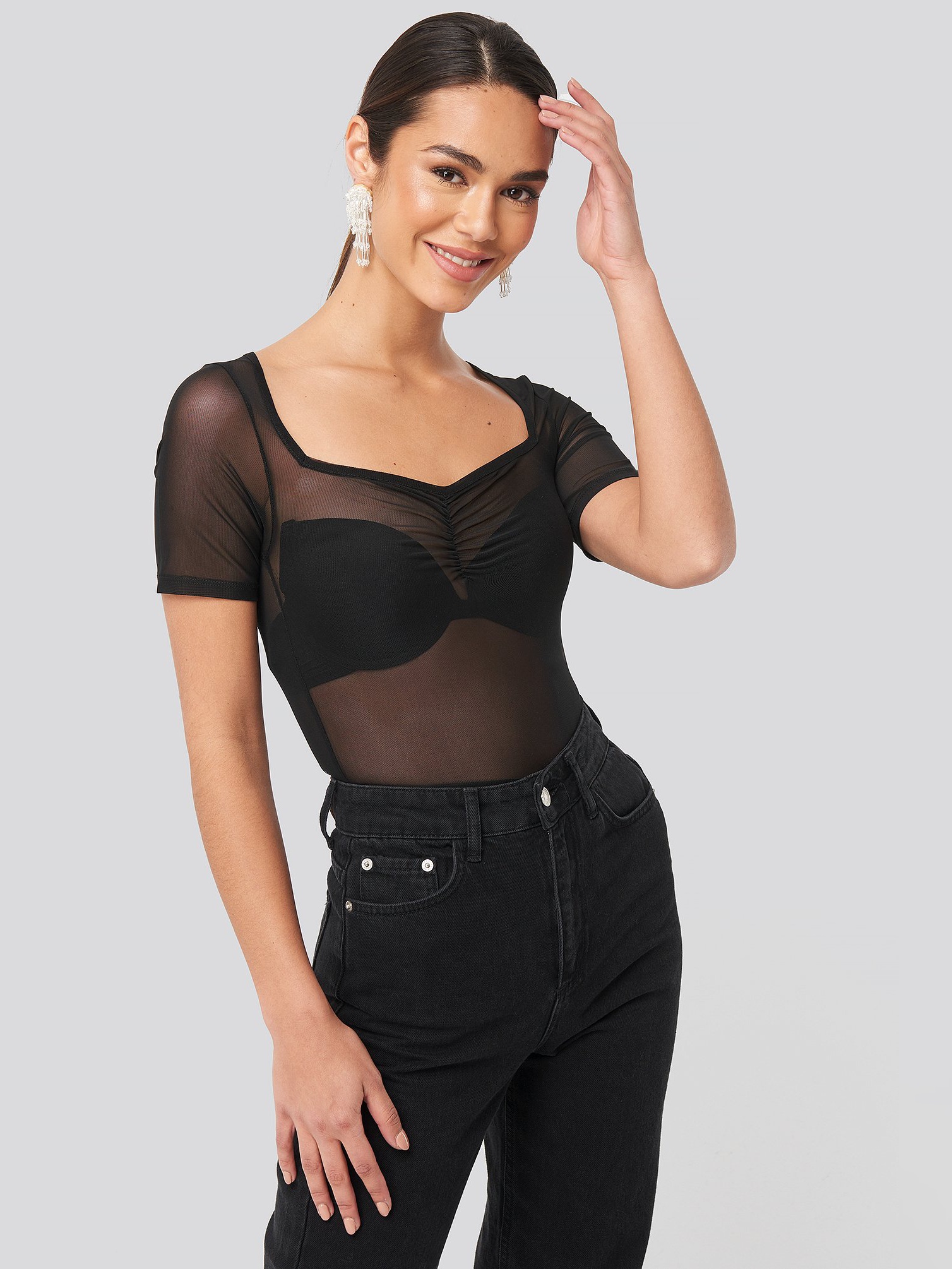 

Футболка NA-KD 1018-003116-0002 S Черная
