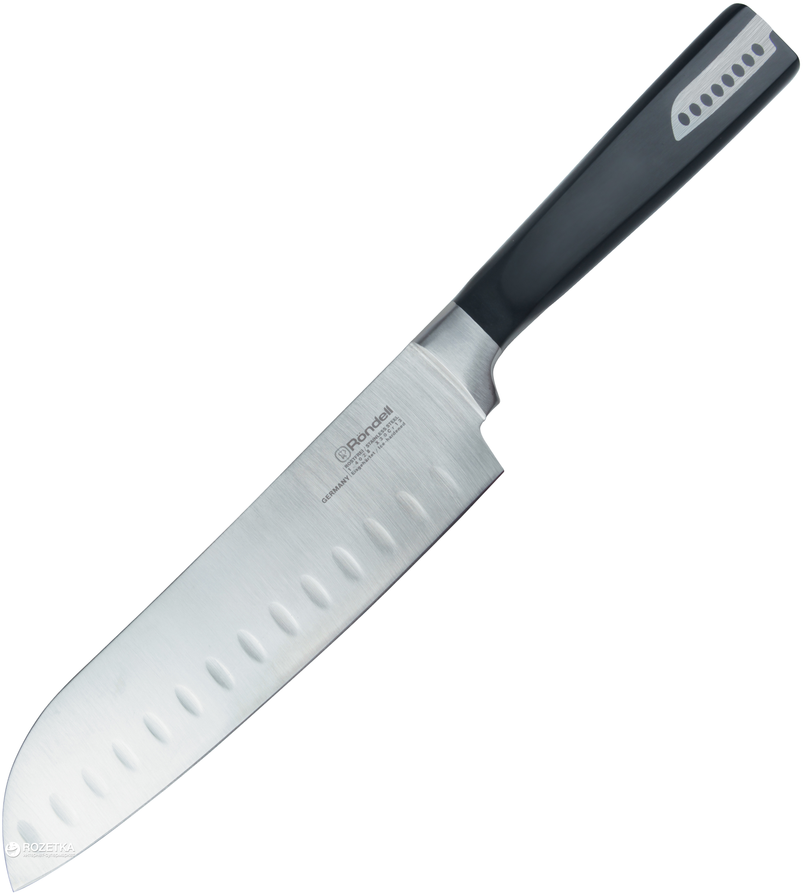 

Кухонный нож Rondell Cascara Santoku 178 мм Black (RD-687)