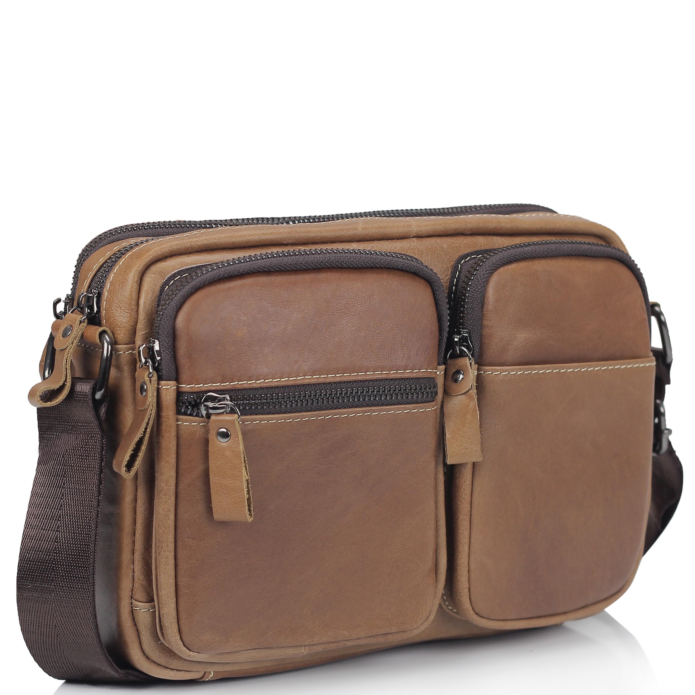 

Сумка через плечо коричневая Tiding Bag NM20-19702C