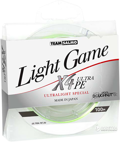 

Шнур Team Salmo Light Game X4 Ultra PE 100 м 0.051 мм 2.15 кг (5014-005)