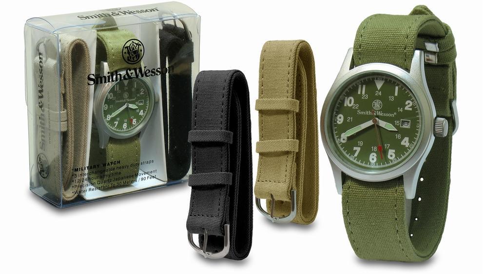 

Часы мужские армейские Smith & Wesson Military Watch Set Olive (SWW-1464-OD)