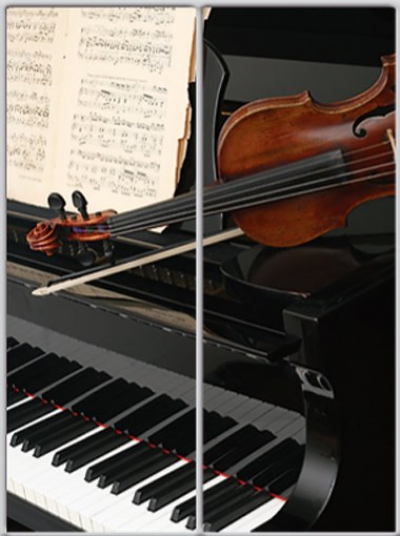 

Шкаф-купе Luxe Studio Стандарт-1 Фотопечать Музыка-5 1900x2200x450 двухдверный