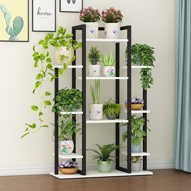 

Подставка для цветов Металл-Лофт М22 L 100х25х150 см Черный/Белый