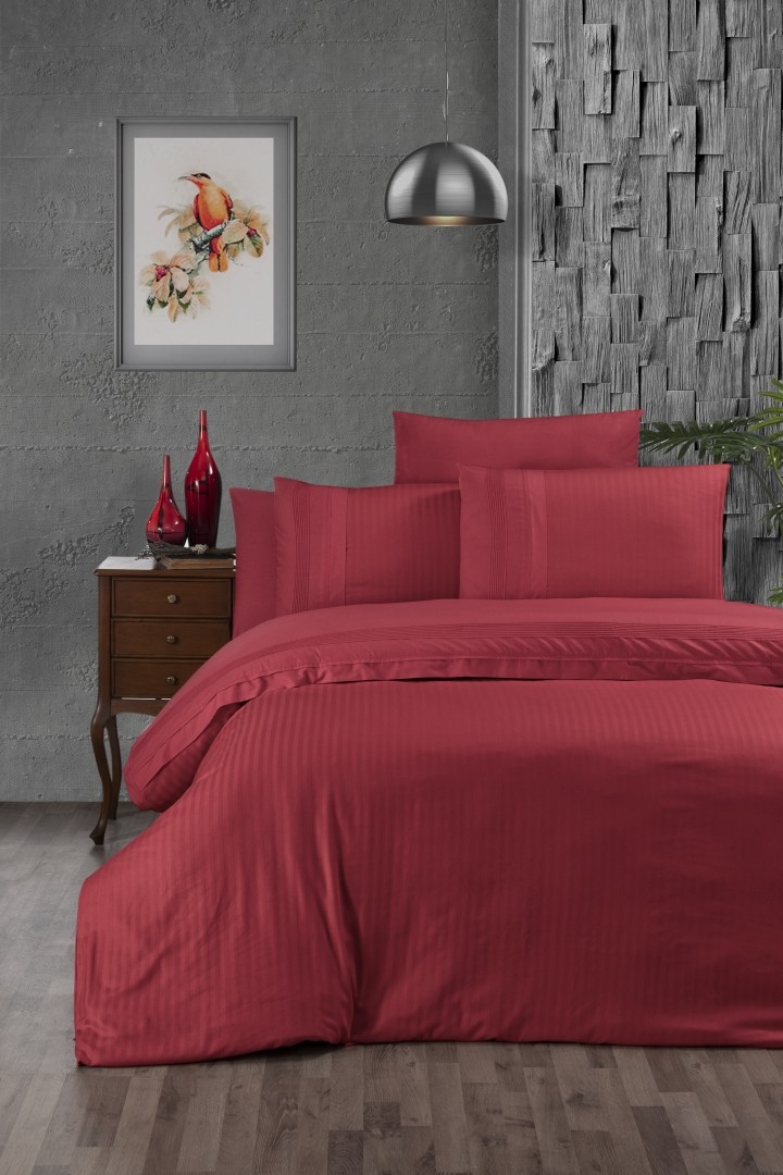 

Комплект постельного белья First Choice De Luxe Ранфорс 200х220 "Gala Red"