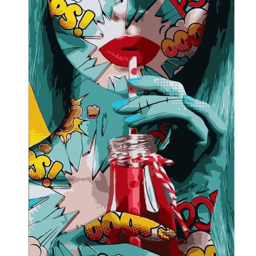 

Картина по номерам Dreamtoys Поп-арт девушка 2 40х50 см (VA-1433)