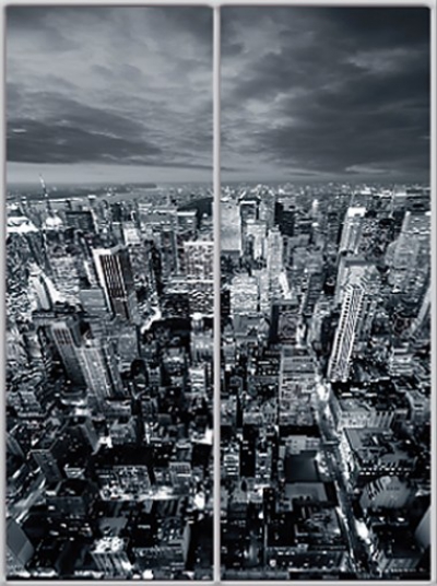 

Шкаф купе Luxe Studio Стандарт-1 Фотопечать Архитектура-4 2000x2000x450 двухдверный (9806)