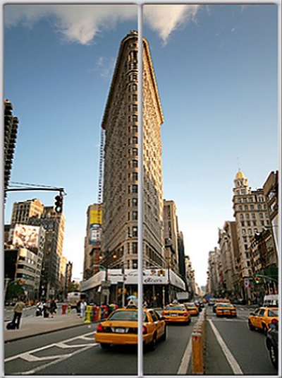 

Шкаф-купе Luxe Studio Стандарт-1 Фотопечать Архитектура 1900x2200x450 двухдверный