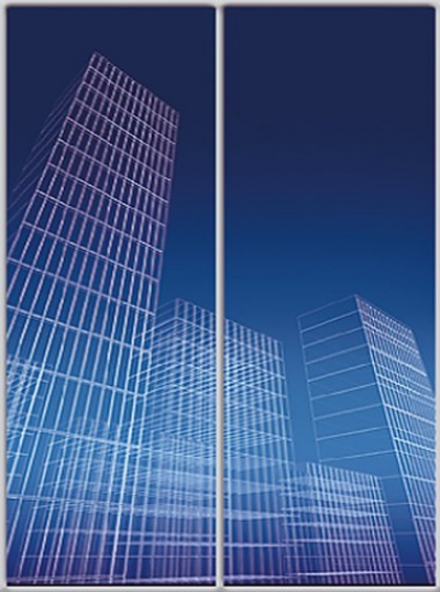 

Шкаф купе Luxe Studio Стандарт-1 Фотопечать Архитектура-11 1500x2300x450 двухдверный