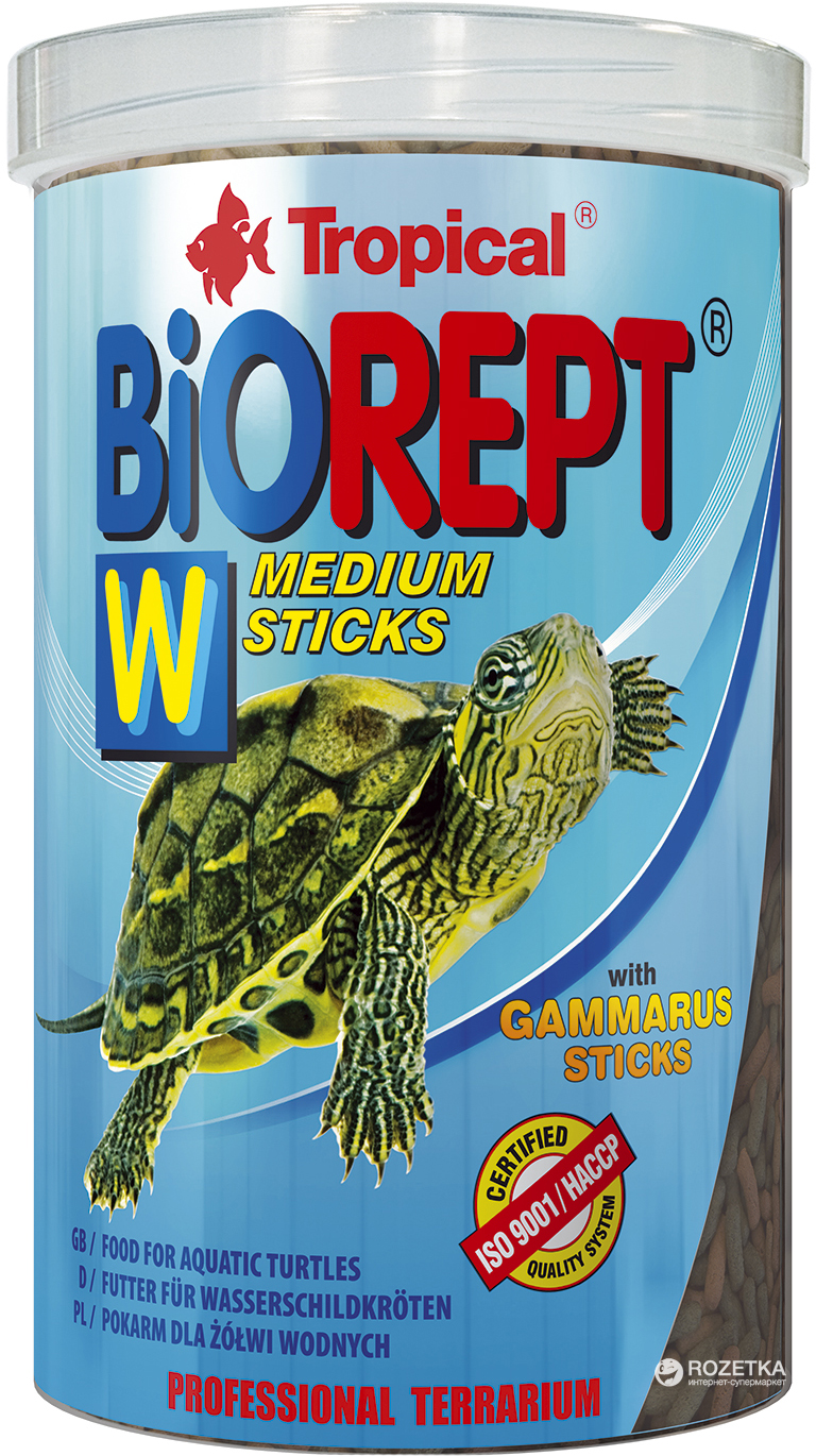 

Корм Tropical Biorept W для земноводных и водных черепах 1000 мл / 300 г