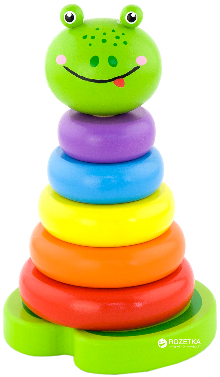 

Деревянная пирамидка Viga Toys Лягушка (50258)