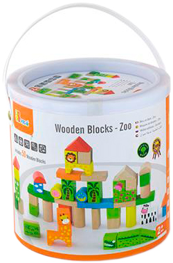 

Набор строительных блоков Viga Toys "Зоопарк" 50 шт. (50286) (6934510502867)