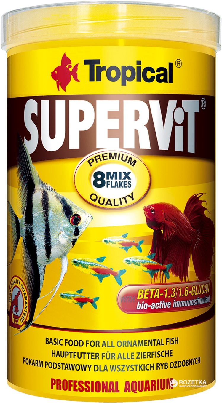 Акция на Корм Tropical SuperVit для аквариумных рыб в хлопьях 1 л (5900469771068) от Rozetka UA