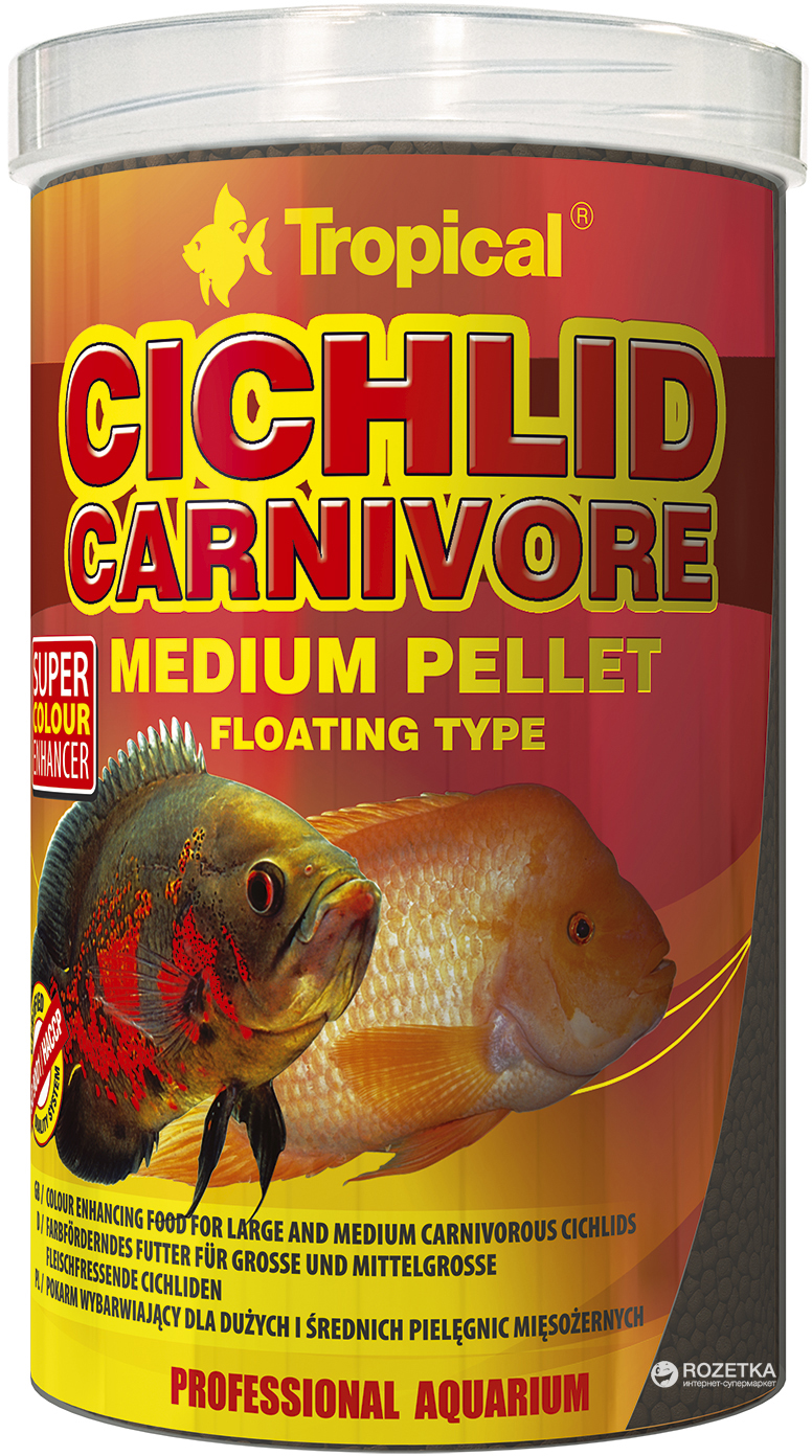 Акція на Корм Tropical Cichlid Carnivore Mediuml Pellet для аквариумных рыб в гранулах 1 л (5900469607664) від Rozetka UA
