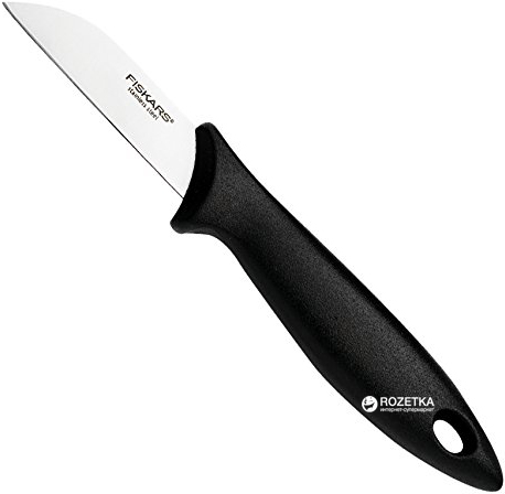 Акція на Кухонный нож Fiskars Essential для чистки овощей 7 см Black (1023780) від Rozetka UA