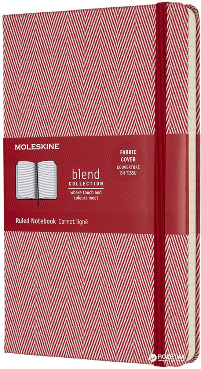 

Записная книга Moleskine Blend 17 13 х 21 см 240 страниц в линейку Красный Канва (8055002855990)