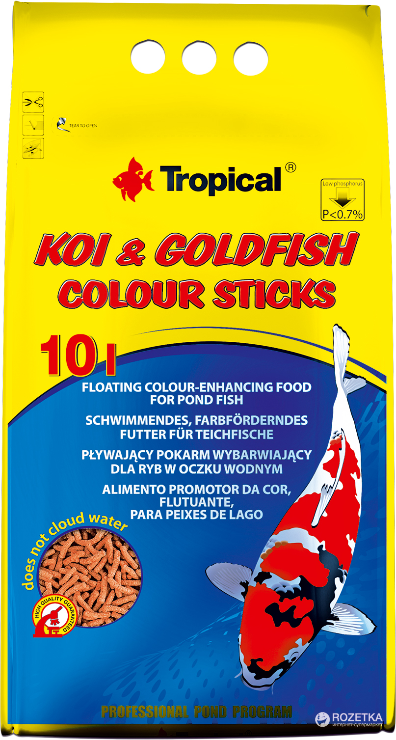 Акція на Корм Tropical Koi&Goldfish Colour Sticks для прудовых рыб в палочках 10 л (5900469406564) від Rozetka UA