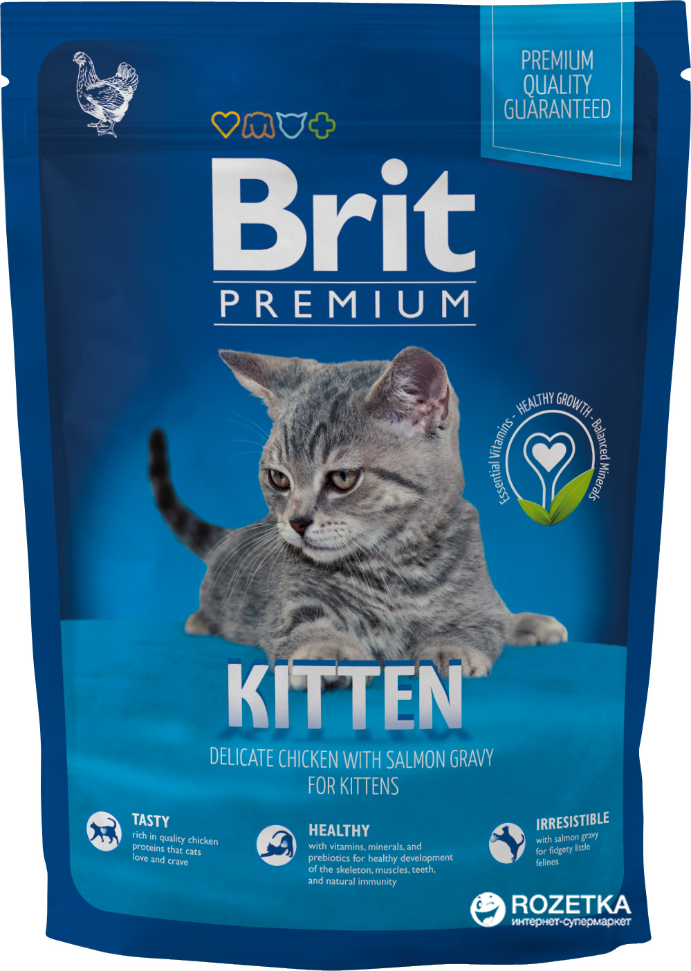 

Сухой корм для котят с курицей Brit Premium Adult Kitten 1.5 кг (8595602513048)