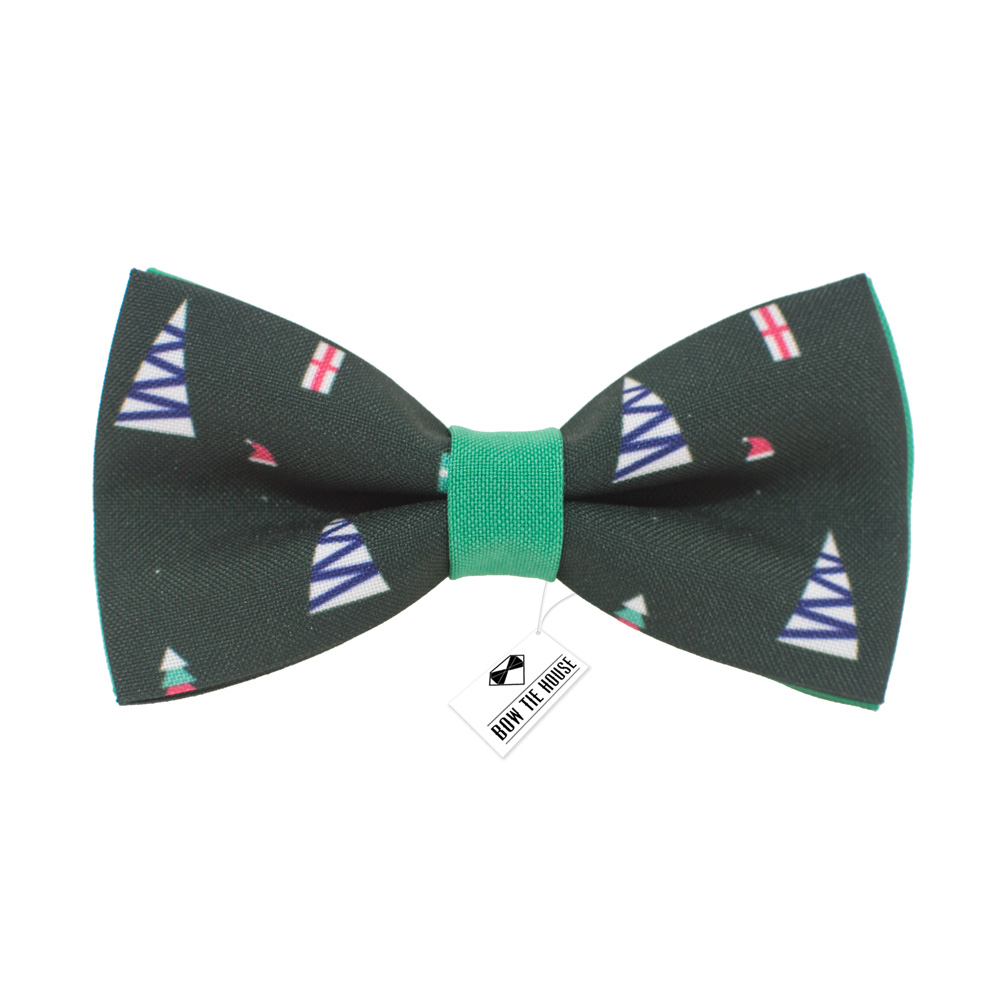 

Бабочка Bow Tie House™ зеленая с елками новогодняя 08595
