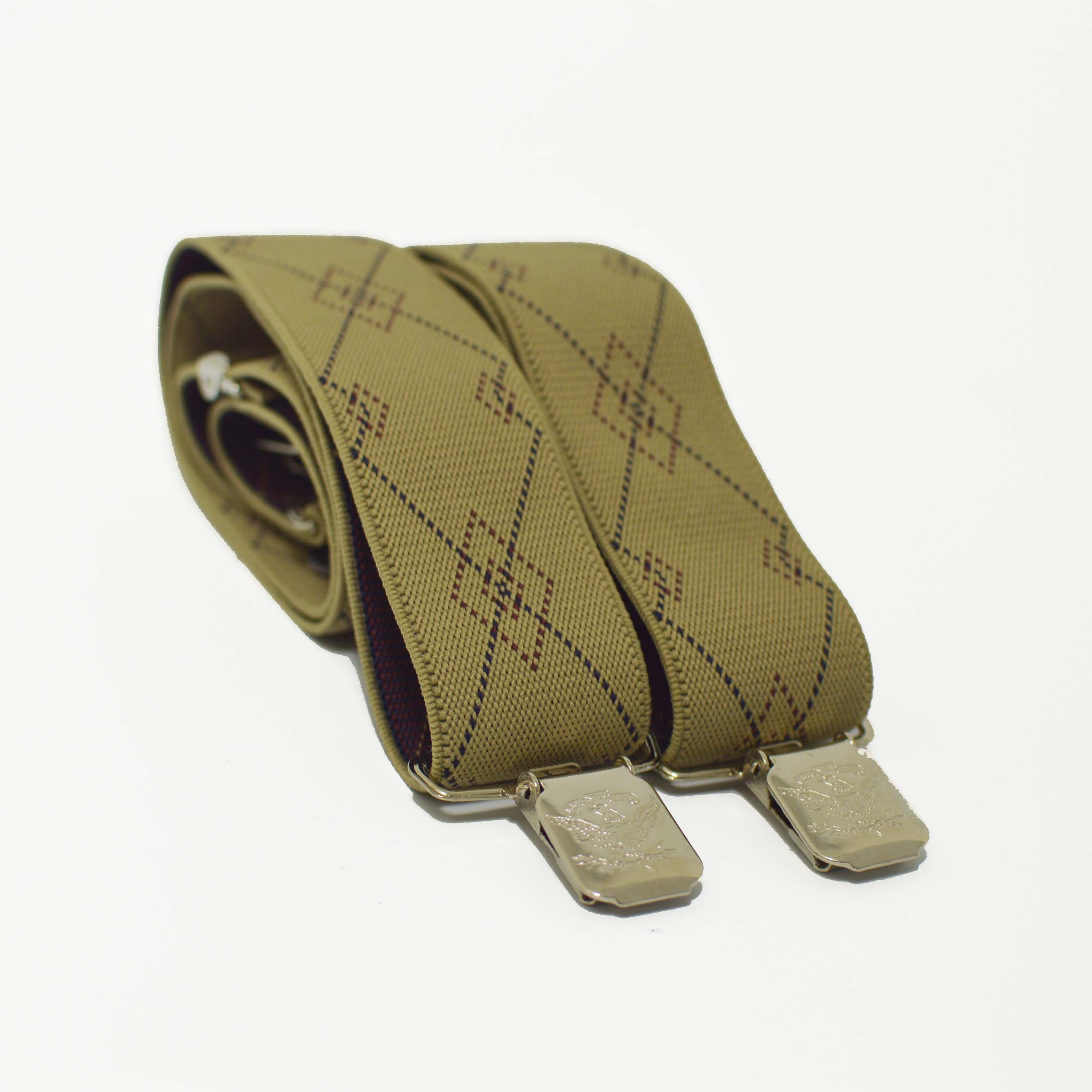 

Подтяжки Bow Tie House™ галстучные бежевые в ромбик 06144