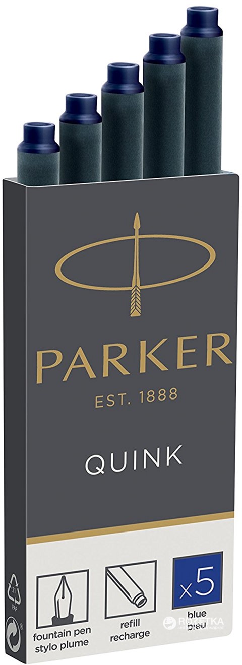 

Чернильные картриджи Parker Quink 5 шт синие (11 410BLU)