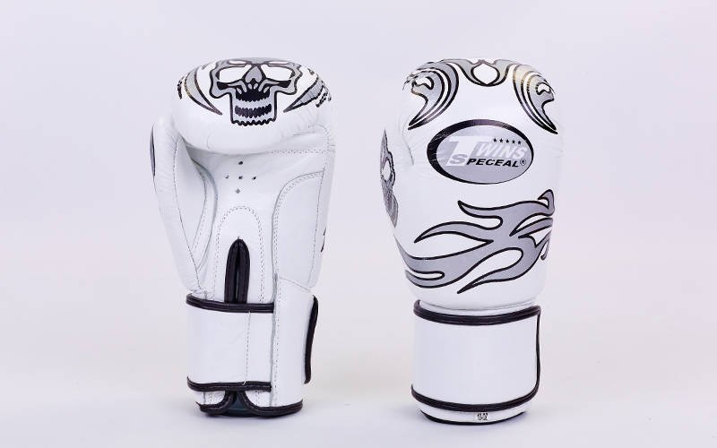 

Перчатки боксерские кожаные Twins MA-5436-W вес 10oz Белый