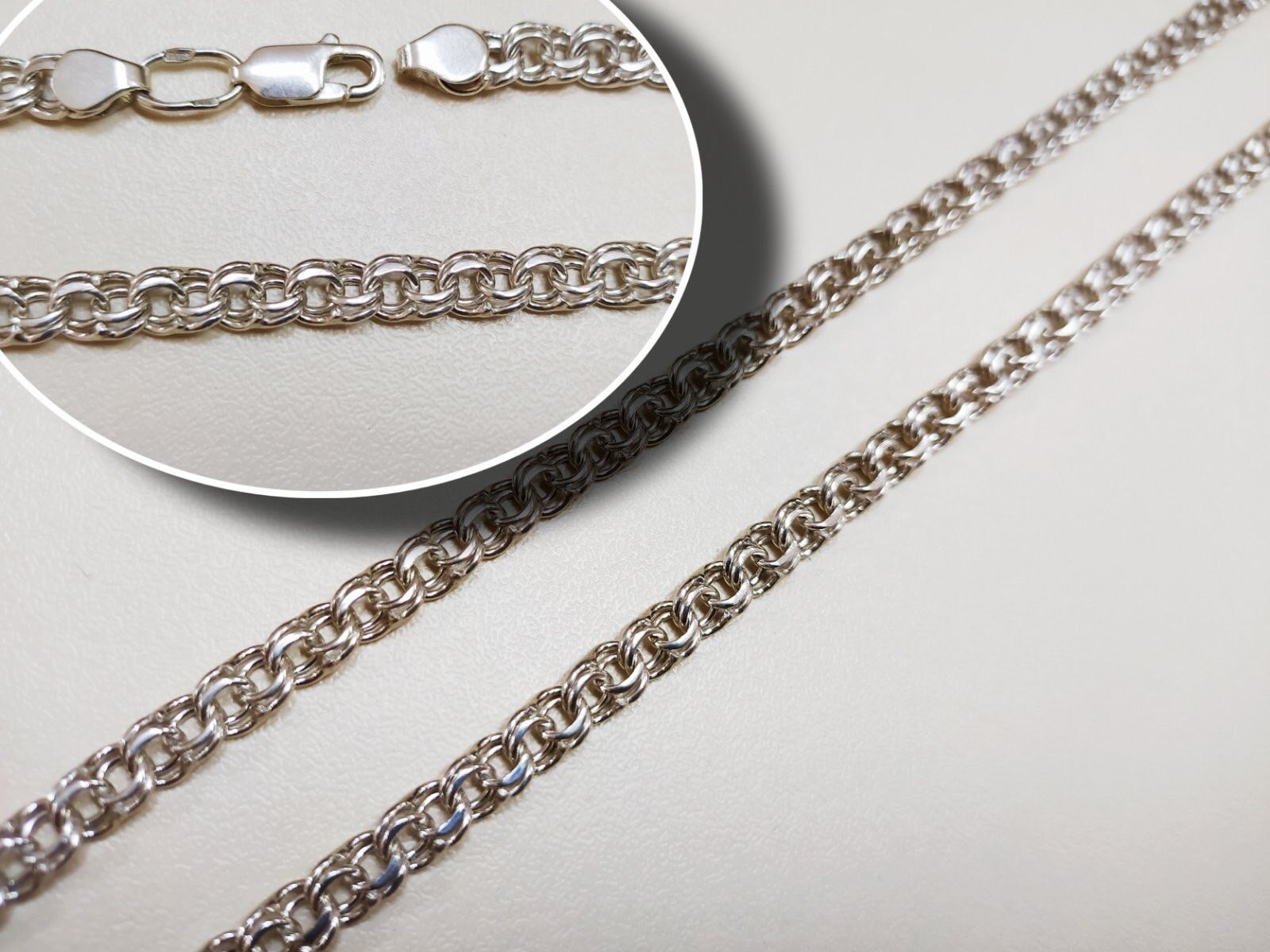 

13,9г. Серебряная цепь 925 пробы. Бисмарк. 55 см. ДР3214