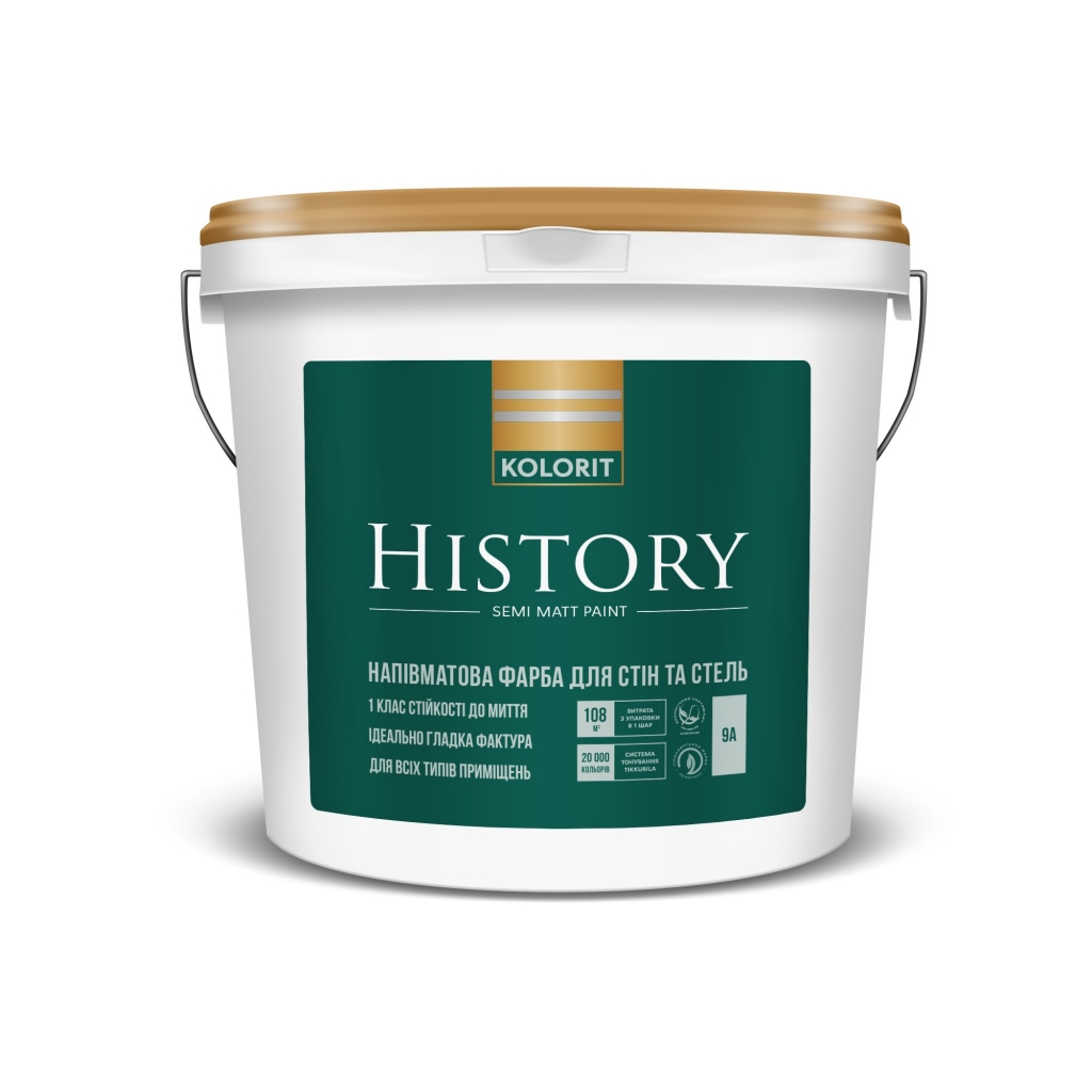 

Краска Kolorit History база А 9 литров