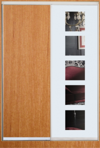

Шкаф купе Luxe Studio Стандарт-1 ДСП/Зеркало с Пескоструем-3 1900x2200x450 двухдверный