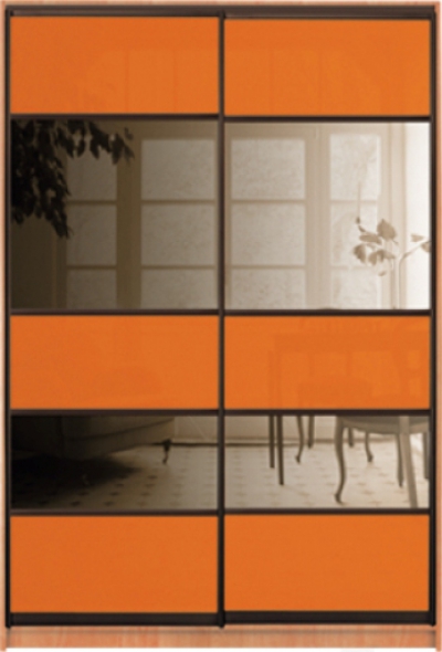 

Шкаф купе Luxe Studio Стандарт-1 Цветной комбинированный фасад-12 1300x2200x450 двухдверный