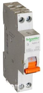 

Диференціальний автомат Schneider Electric АД63 1 P + N 16 А 30 мА тип C
