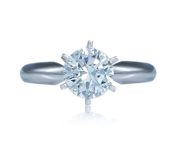 

Кольцо с камнем SWAROVSKI Zirconia,белое золото, КД4138/1SW, 16.5 размер