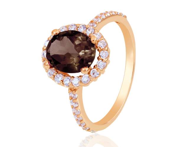 

Кольцо с раухтопазом "Шедевр", КД4036РАУХТОПАЗ, 18 размер