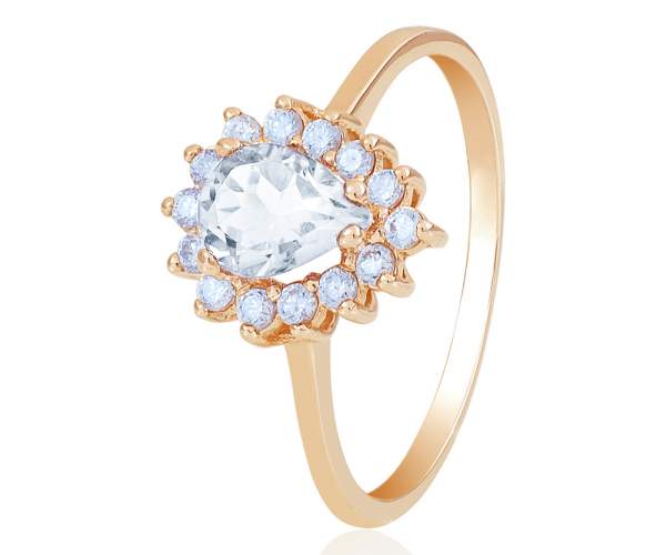 

Кольцо золотое с камнем SWAROVSKI Zirconia "Ницца", КД4033SW, 17.5 размер
