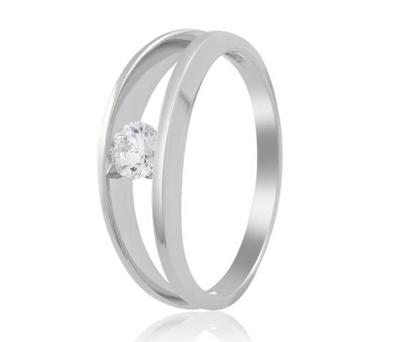 

Кольцо из белого золота с камнем SWAROVSKI Zirconia, КД4214/1SW, 16 размер