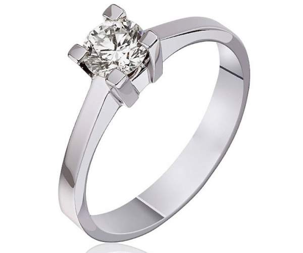 

Кольцо из белого золота с камнем SWAROVSKI Zirconia "Оранта ", КД4118/1SW, 16.5 размер