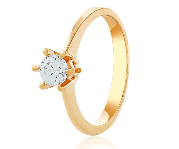 

Кольцо золотое с камнем SWAROVSKI Zirconia "Шакира", КД4149SW, 16 размер