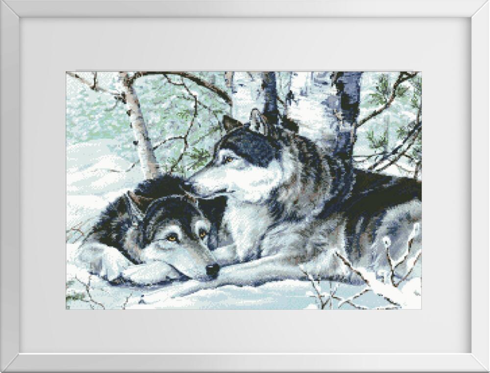 

Набор алмазной живописи Dream Art Пара волков