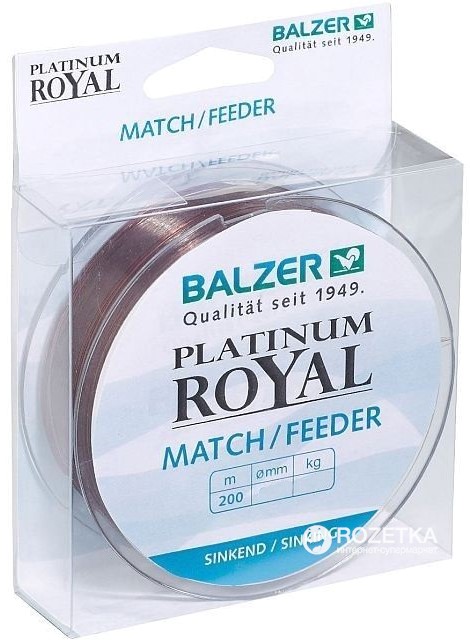 

Леска Balzer Platinum Royal Match/Feeder 200 м 0.22 мм 4.60 кг Темно-коричневая (12097 022)