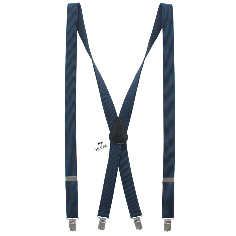 

Подтяжки Bow Tie House синие джинс 2,5 см Х-образные 09525