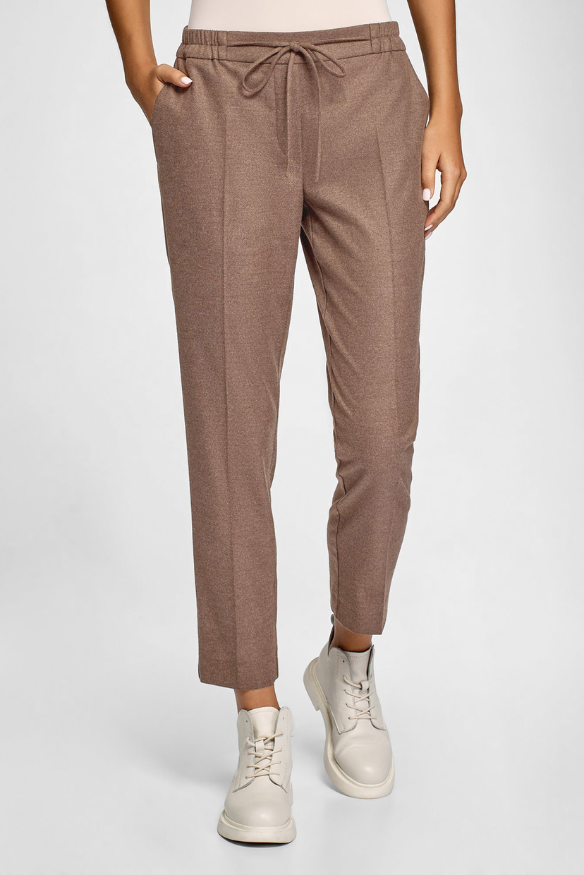 

Женские светло-коричневые брюки Oodji -170 11709038-1/49614/3700M, Женские светло-коричневые брюки Oodji 44-170 11709038-1/49614/3700M