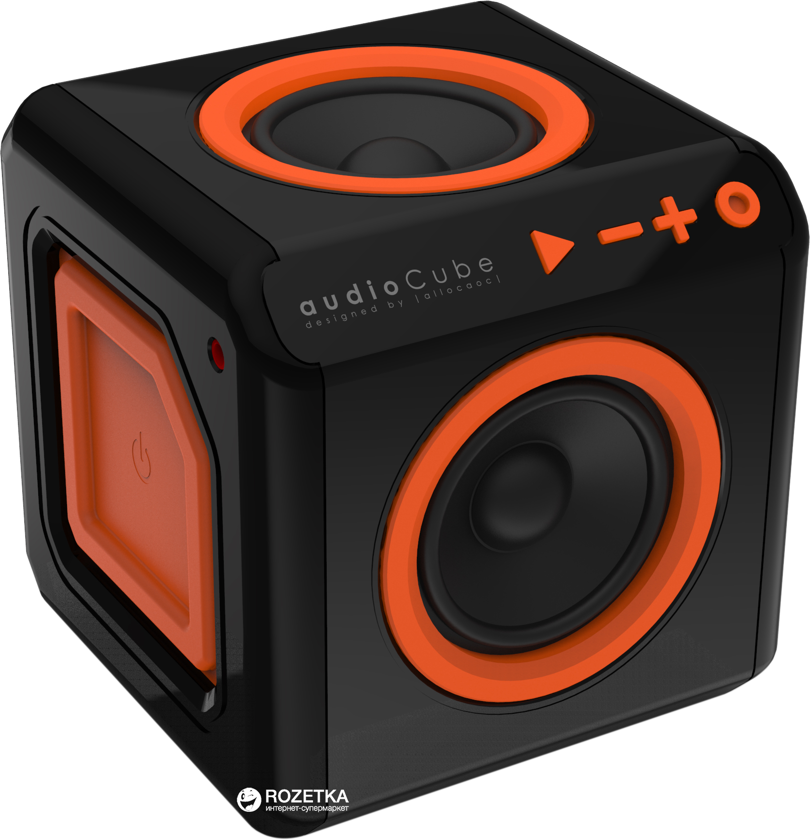 Акція на Акустическая система Allocacoc audioCube Black/Orange (3802/EUACUB) від Rozetka UA