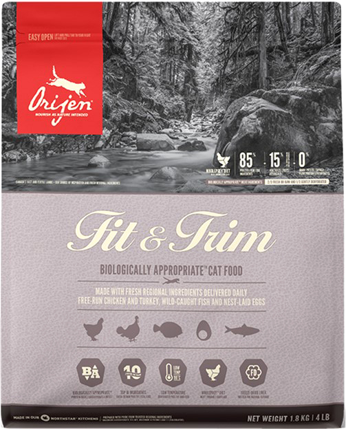 

Сухой корм для кошек с лишним весом Orijen Fit & Trim 1.8 кг (o28418/o28318)