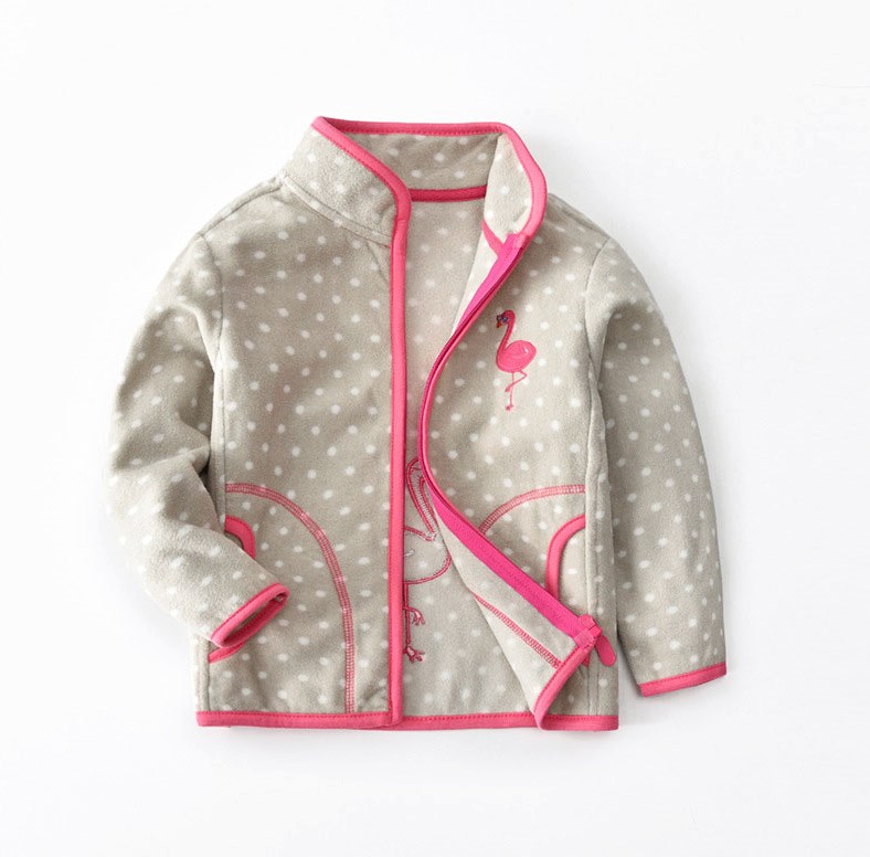 

Кофта для девочки флисовая Маленький фламинго Berni Kids (90) Серый