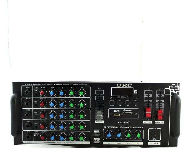 

Усилитель AMP 747BT звуковой с пультом управления