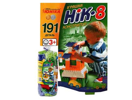

Конструктор ЮНИКА "НИК-8" 191 деталь (70958)