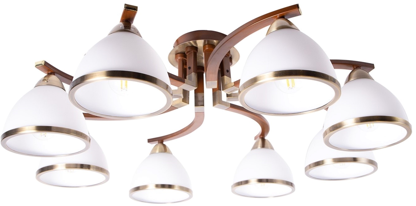 

Люстра Altalusse INL-9287C-08 Antique brass Walnut Е14 8x40 Вт