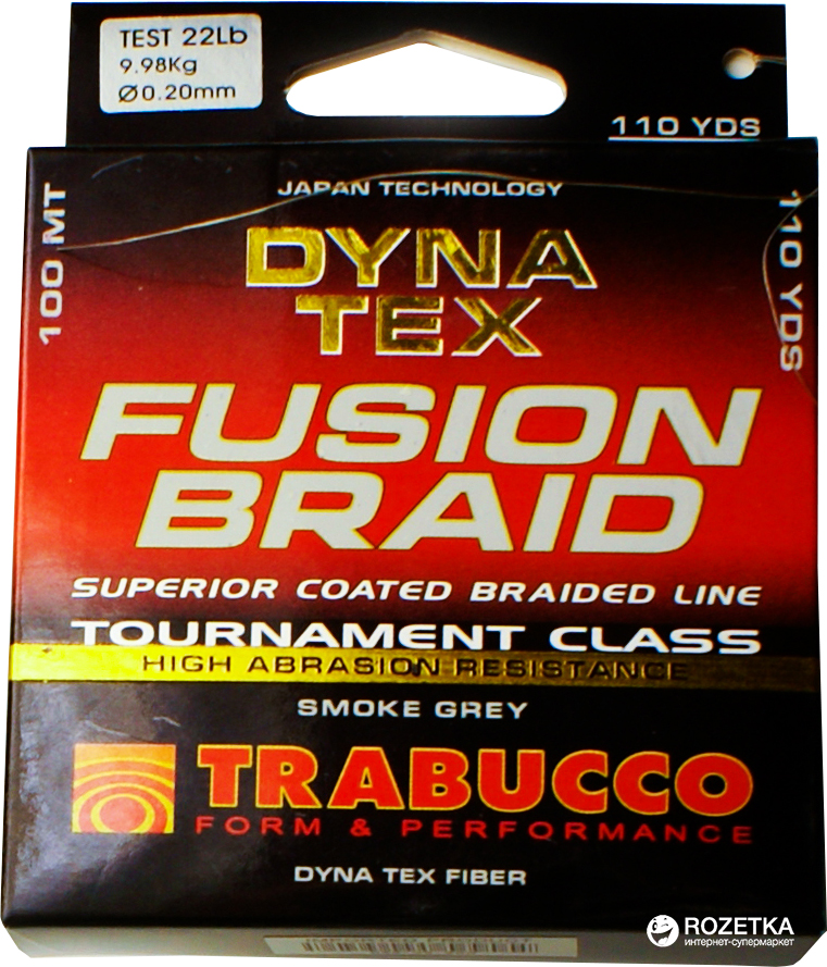 

Шнур Trabucco Dyna-Tex Fusion Braid 10 м 0.2 мм 9.98 кг (054-43-200)