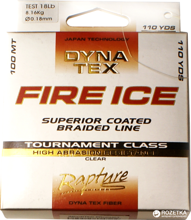 

Шнур Trabucco Dyna-Tex Fire Ice Glear 100 м 0.18 мм 8.16 кг (054-90-180)